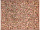 handmade Traditional Marry Gold Green Red Hand Knotted RECTANGLE 100% WOOL area rug 8x10